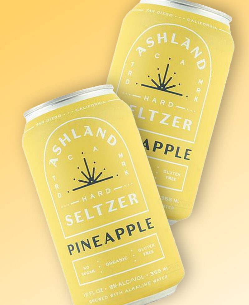 Cans of Ashland Hard Seltzer Pineapple