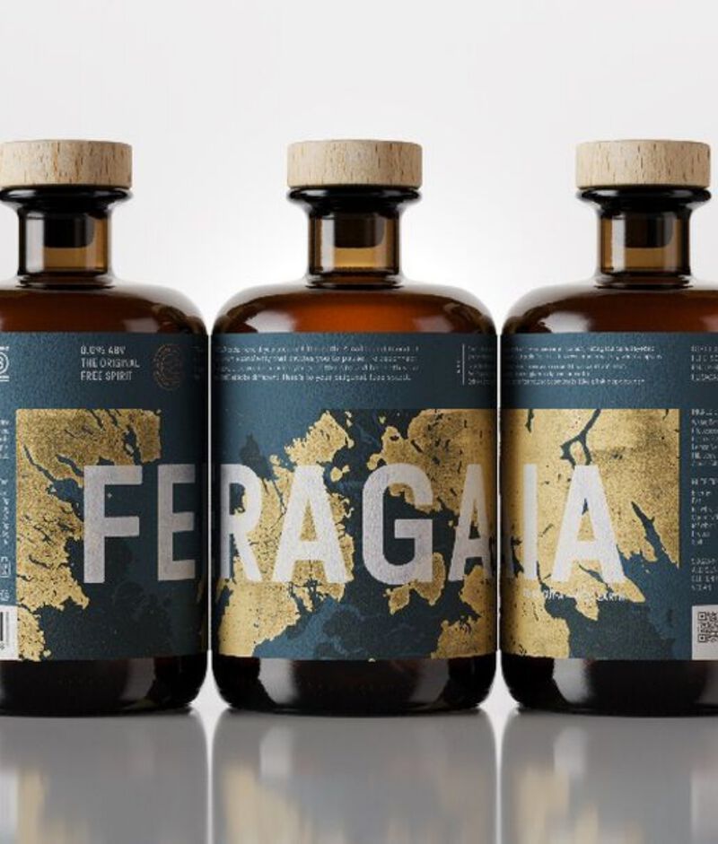 Bottles of Feragaia Alcohol-Free Botanical Spirit