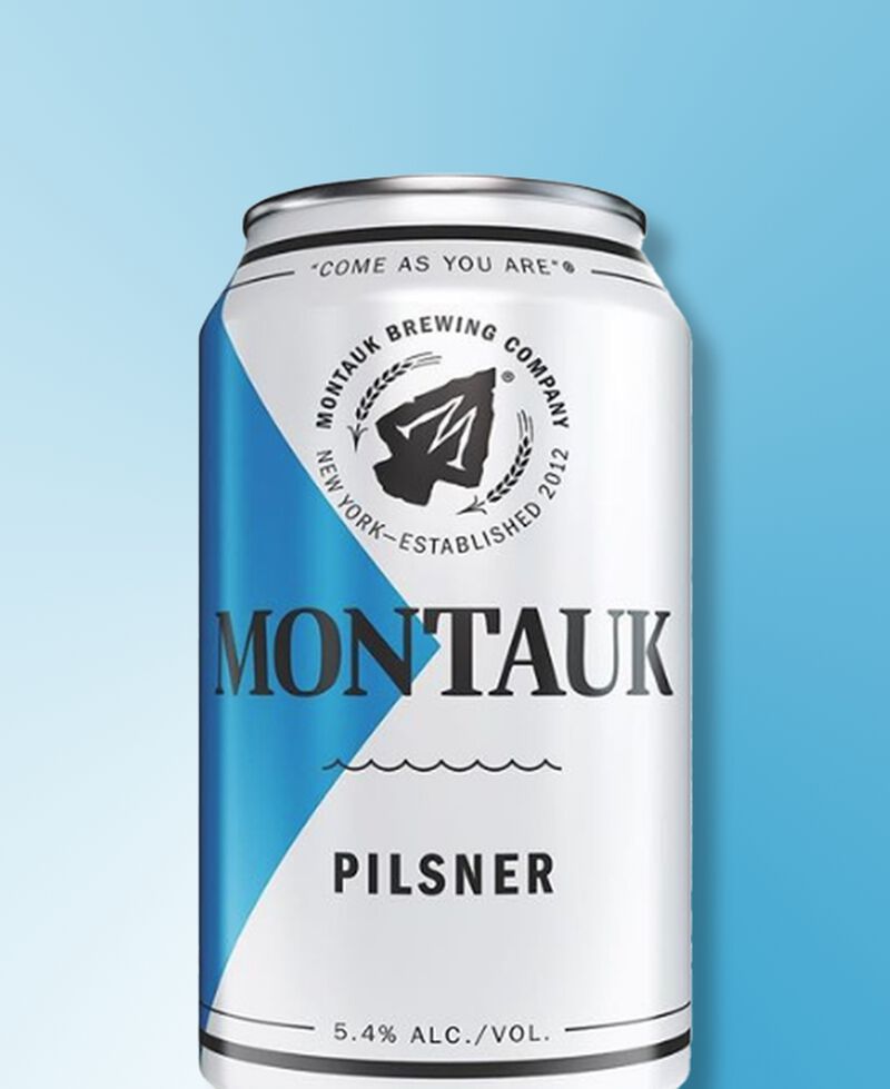 Can of Montauk Pilsner