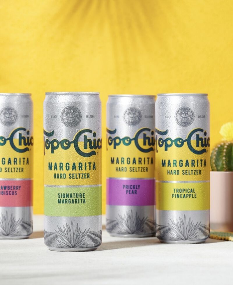 Cans of Topo Chico Hard Seltzer