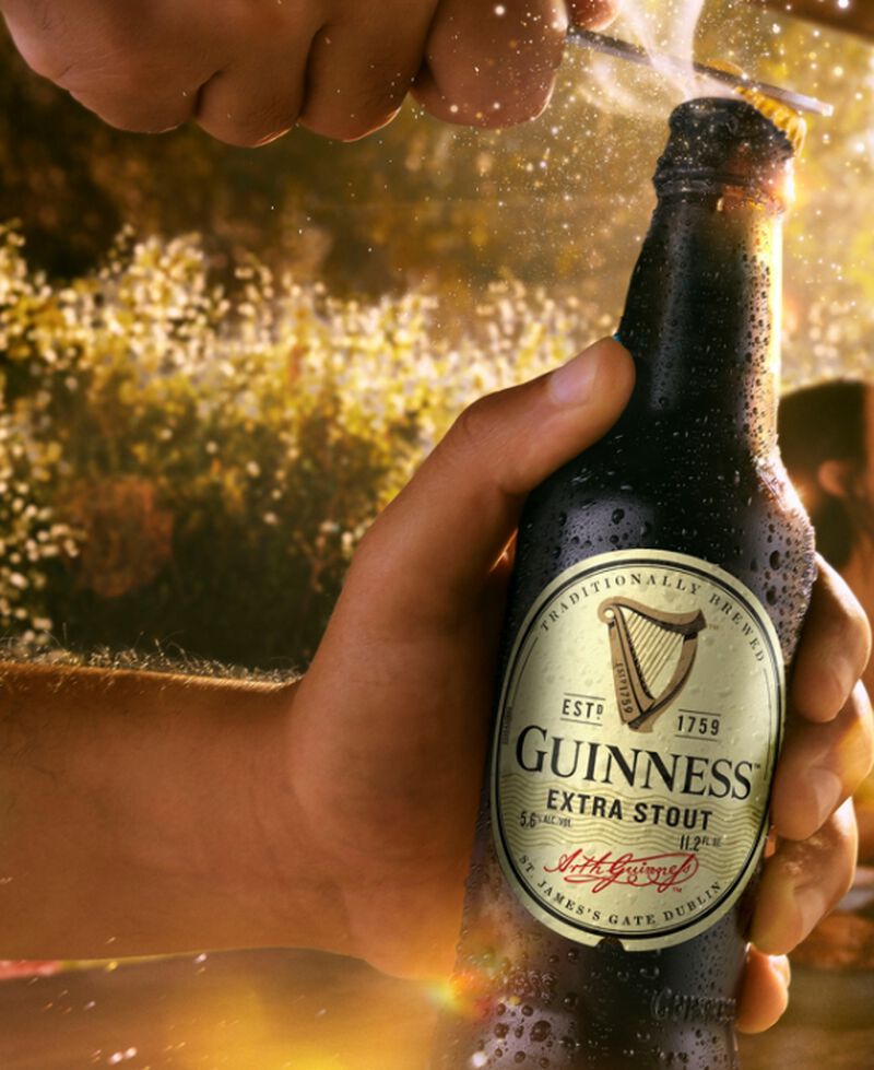 Bottle of Guinness Extra Stout