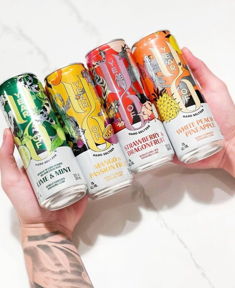 Cans from a Year Of Hard Seltzer Variety Pack