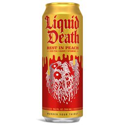 Liquid Death Iced Black Tea, Rest in Peach, , main_image
